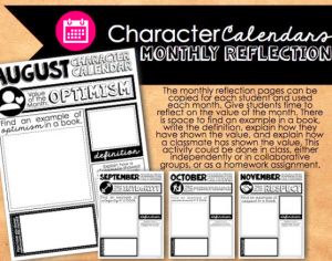 Blair Turner's Character Calendar